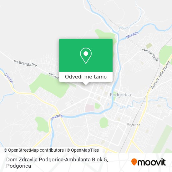 Dom Zdravlja Podgorica-Ambulanta Blok 5 mapa