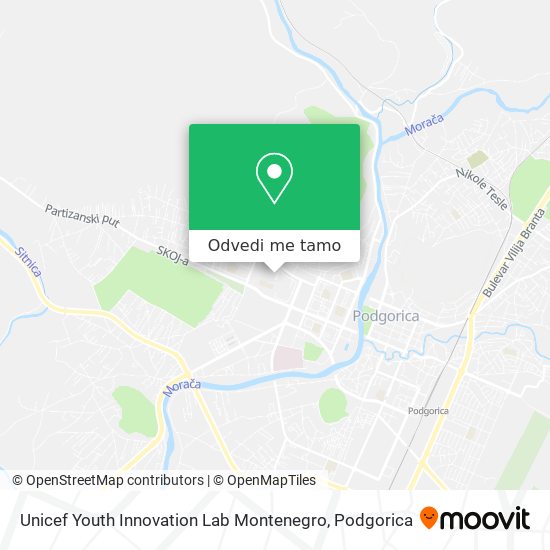 Unicef Youth Innovation Lab Montenegro mapa