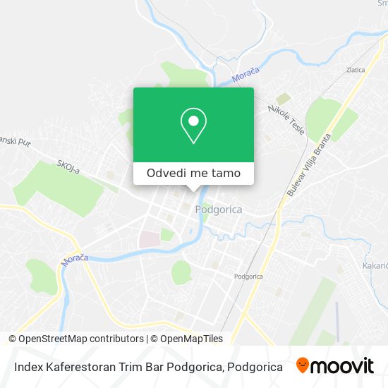 Index Kaferestoran Trim Bar Podgorica mapa