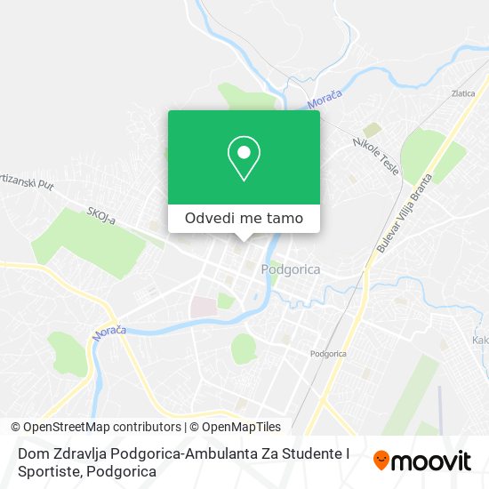Dom Zdravlja Podgorica-Ambulanta Za Studente I Sportiste mapa