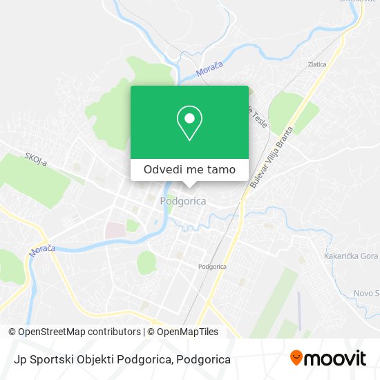 Jp Sportski Objekti Podgorica mapa