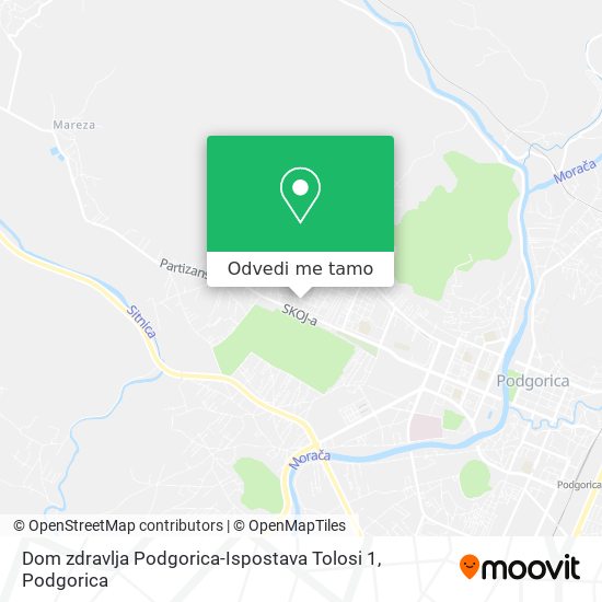 Dom zdravlja Podgorica-Ispostava Tolosi 1 mapa