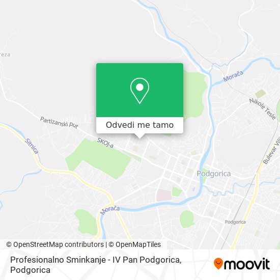 Profesionalno Sminkanje - IV Pan Podgorica mapa