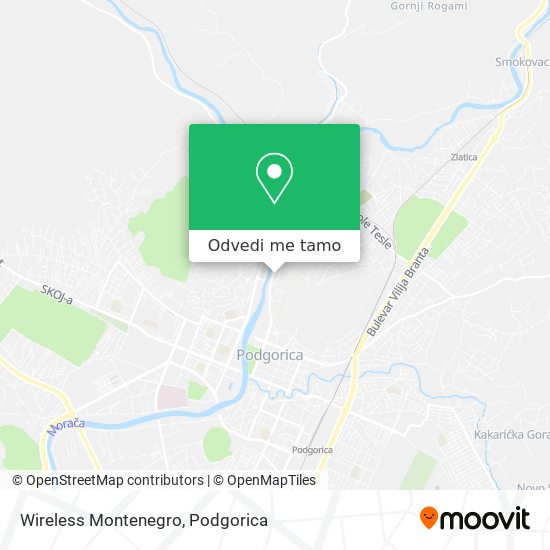 Wireless Montenegro mapa