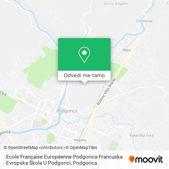 Ecole Française Européenne Podgorica-Francuska Evropska Škola U Podgorici mapa