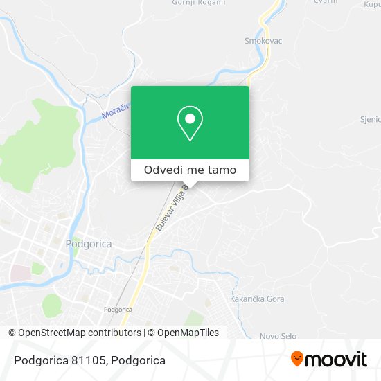 Podgorica 81105 mapa