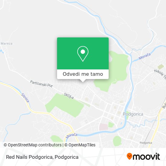 Red Nails Podgorica mapa