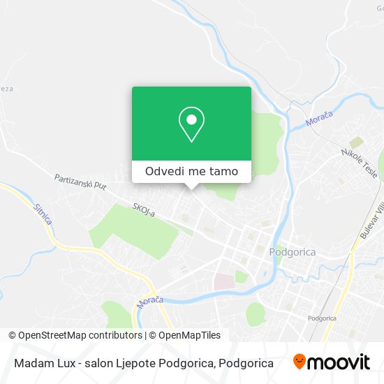 Madam Lux - salon Ljepote Podgorica mapa