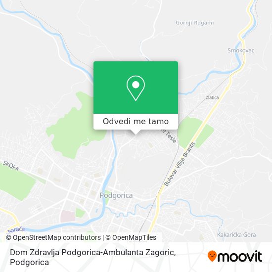 Dom Zdravlja Podgorica-Ambulanta Zagoric mapa
