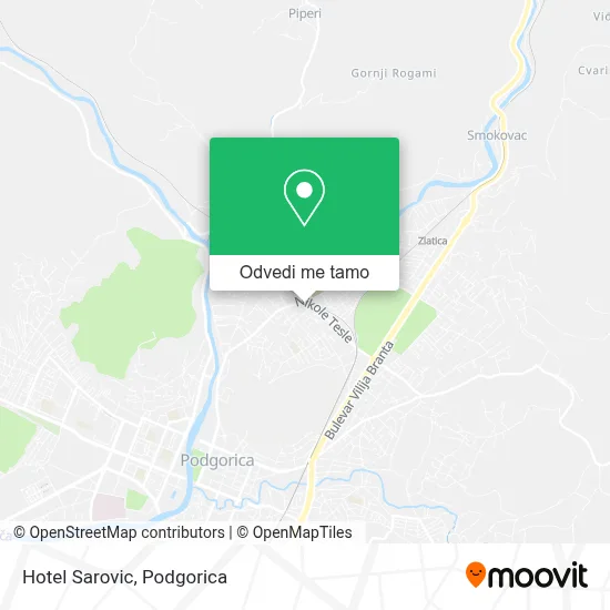 Hotel Sarovic mapa