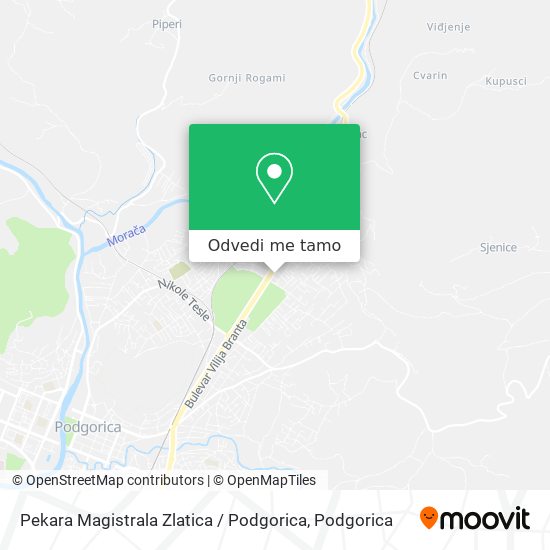 Pekara Magistrala Zlatica / Podgorica mapa