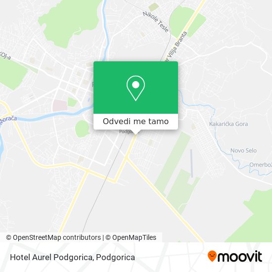 Hotel Aurel Podgorica mapa