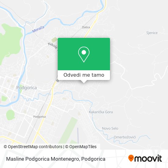 Masline Podgorica Montenegro mapa