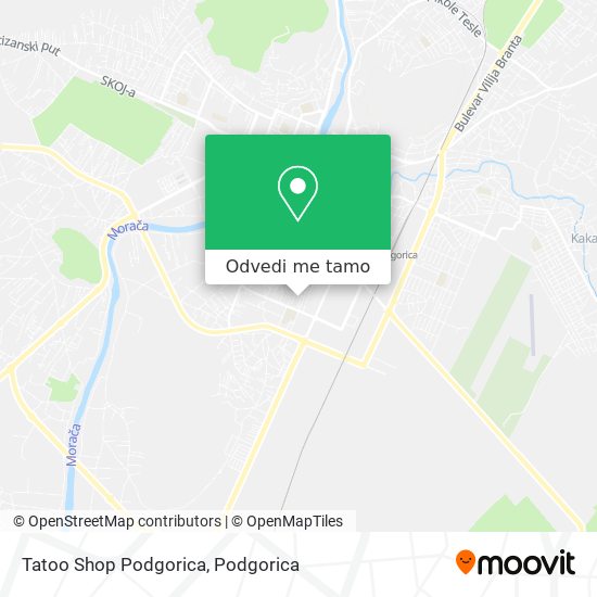 Tatoo Shop Podgorica mapa