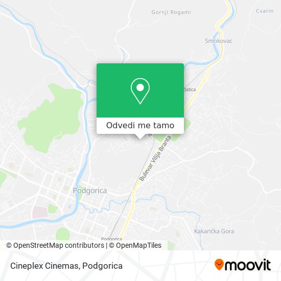 Cineplex Cinemas mapa
