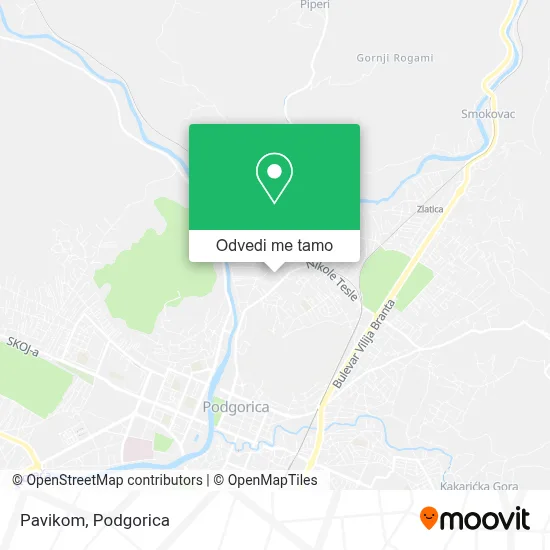 Pavikom mapa