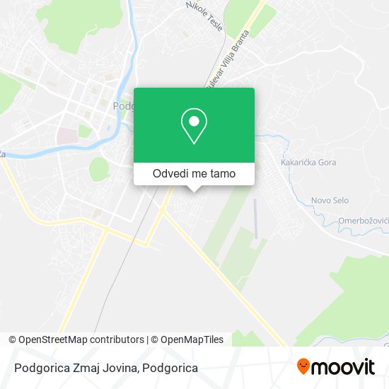 Podgorica Zmaj Jovina mapa