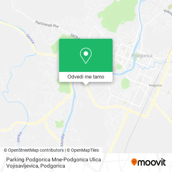 Parking Podgorica Mne-Podgorica Ulica Vojisavljevica mapa