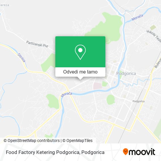 Food Factory Ketering Podgorica mapa