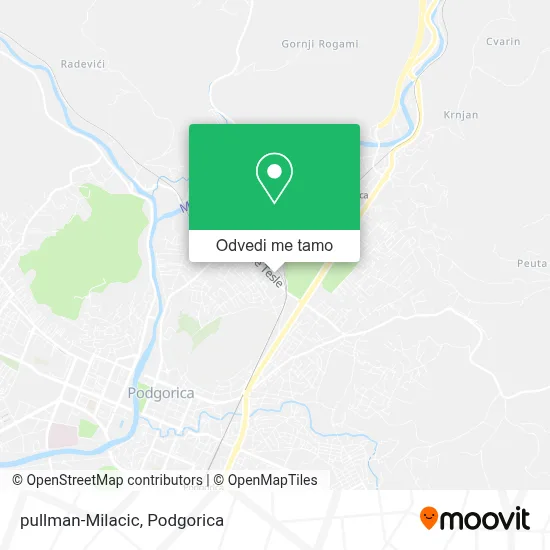 pullman-Milacic mapa