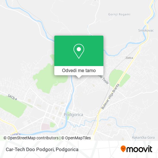 Car-Tech Doo Podgori mapa