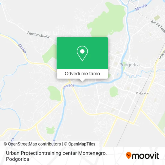 Urban Protectiontraining centar Montenegro mapa