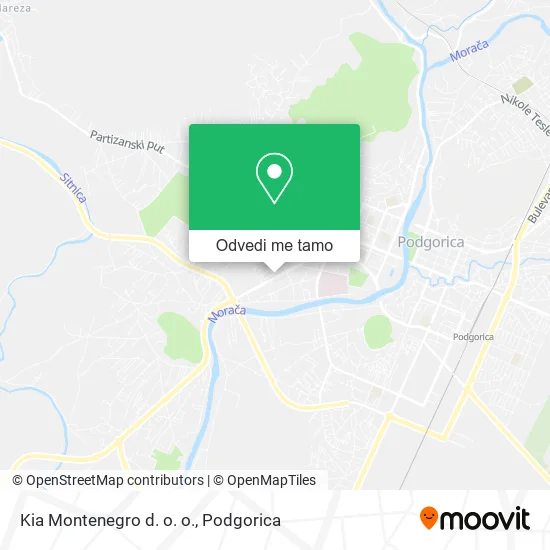 Kia Montenegro d. o. o. mapa