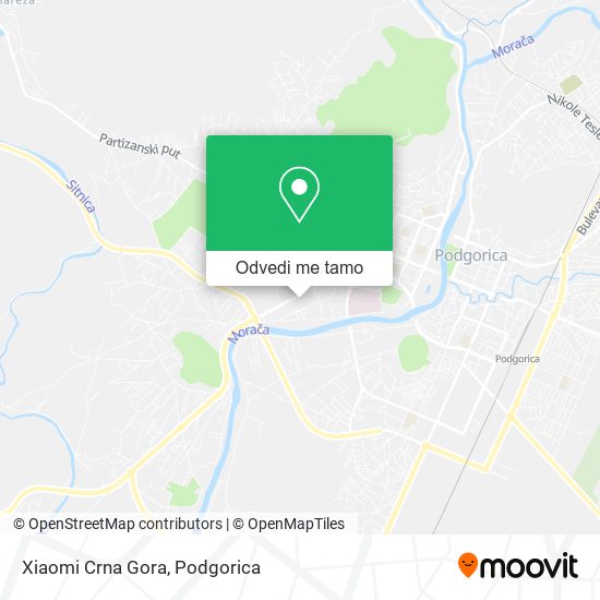 Xiaomi Crna Gora mapa