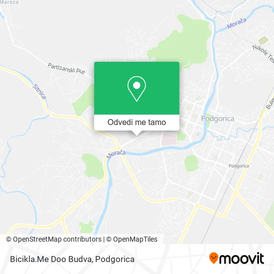 Bicikla.Me Doo Budva mapa