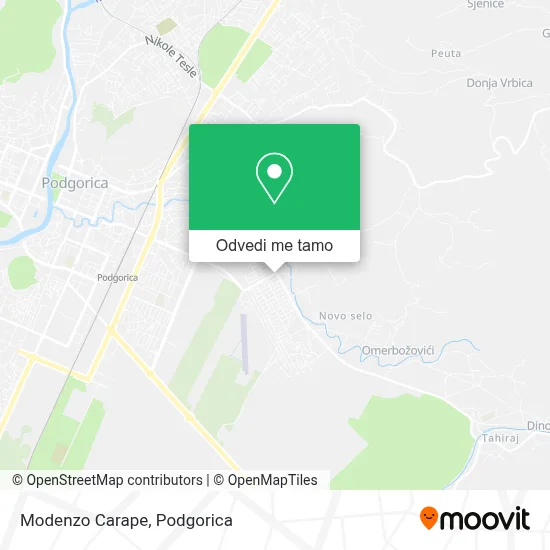 Modenzo Carape mapa