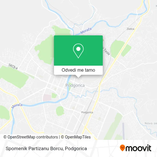 Spomenik Partizanu Borcu mapa