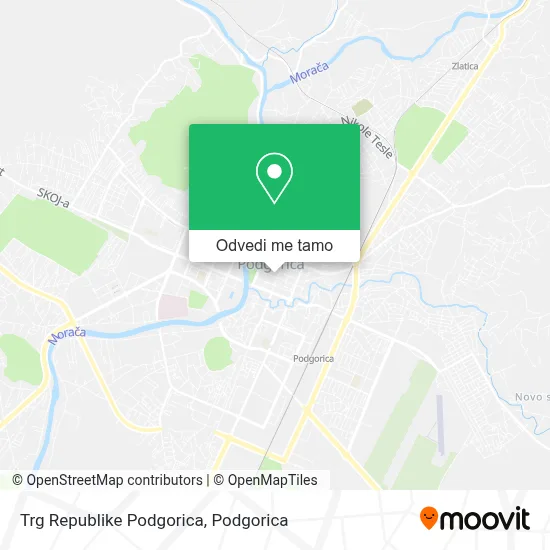 Trg Republike Podgorica mapa