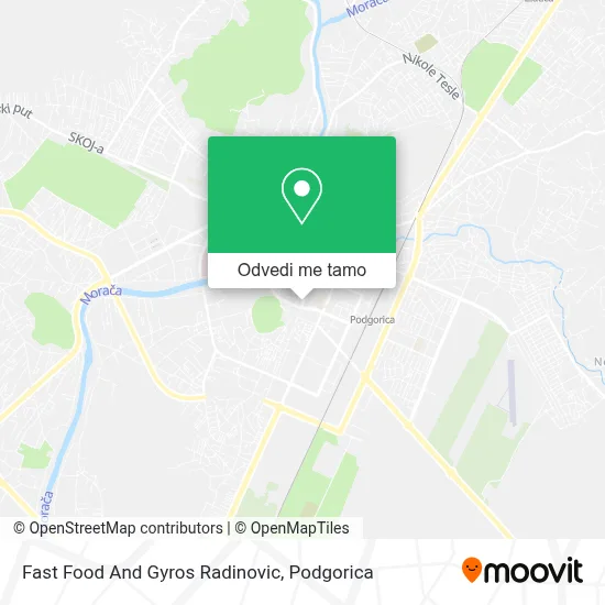 Fast Food And Gyros Radinovic mapa