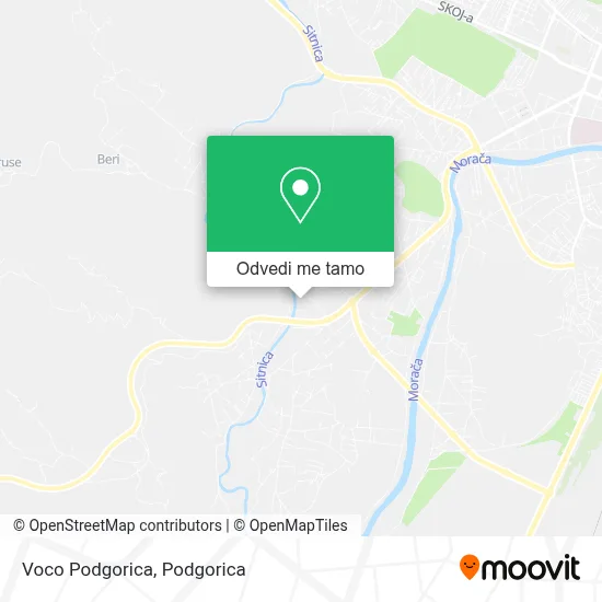 Voco Podgorica mapa