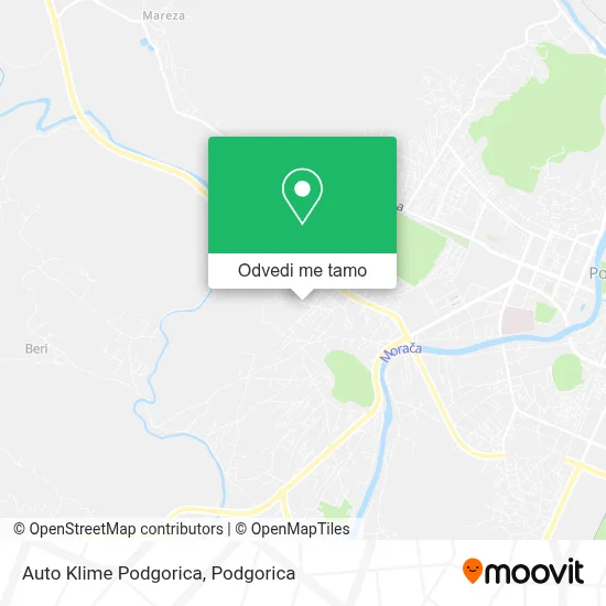 Auto Klime Podgorica mapa