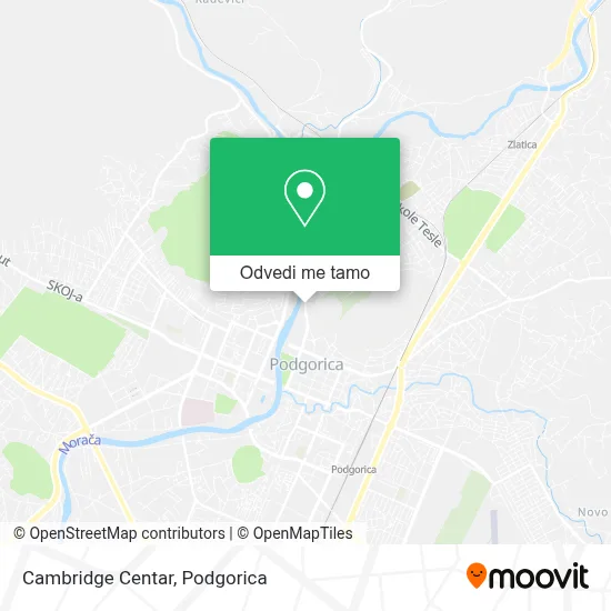 Cambridge Centar mapa