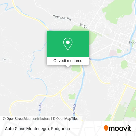 Auto Glass Montenegro mapa