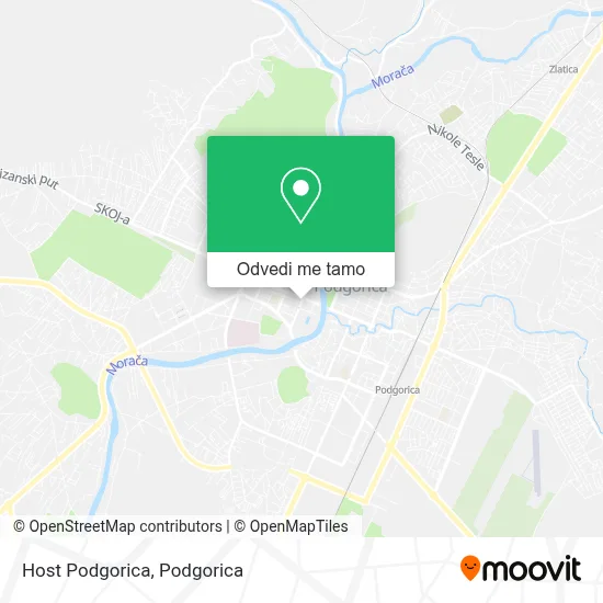 Host Podgorica mapa