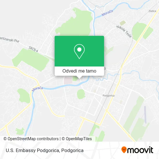 U.S. Embassy Podgorica mapa