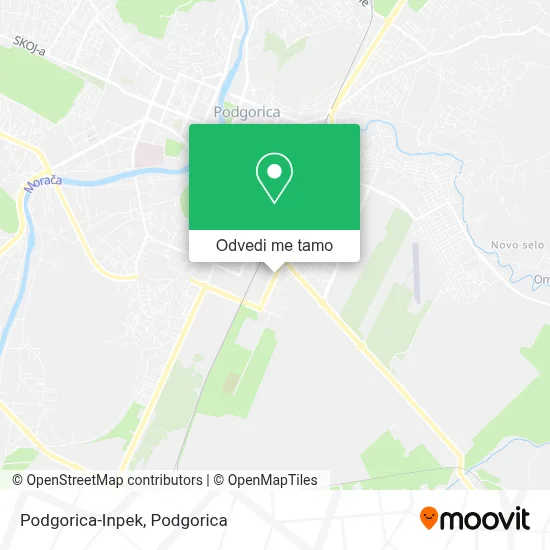 Podgorica-Inpek mapa