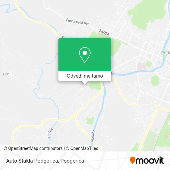 Auto Stakla Podgorica mapa