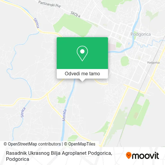 Rasadnik Ukrasnog Bilja Agroplanet Podgorica mapa