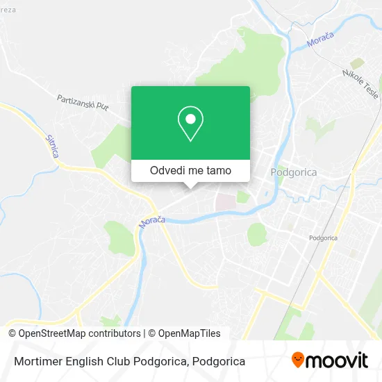 Mortimer English Club Podgorica mapa