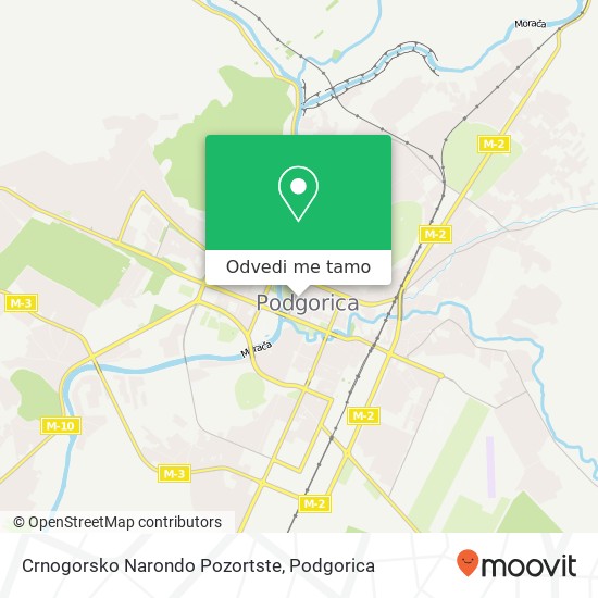 Crnogorsko Narondo Pozortste mapa