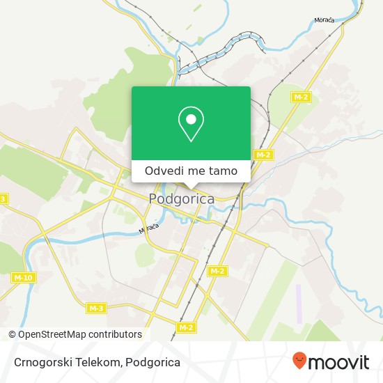 Crnogorski Telekom mapa