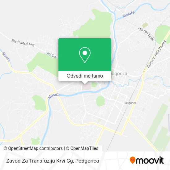 Zavod Za Transfuziju Krvi Cg mapa