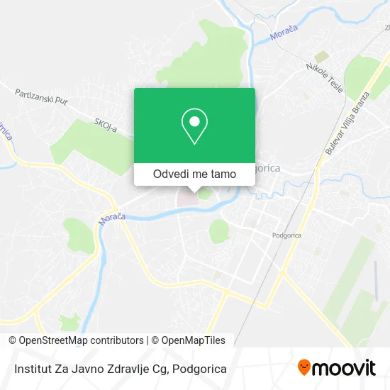 Institut Za Javno Zdravlje Cg mapa