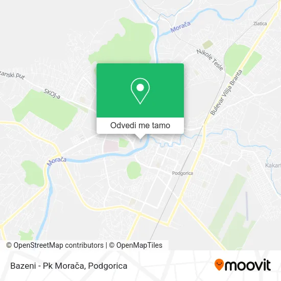 Bazeni - Pk Morača mapa