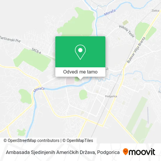 Ambasada Sjedinjenih Američkih Država mapa