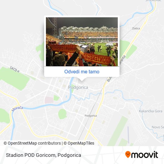 Stadion POD Goricom mapa